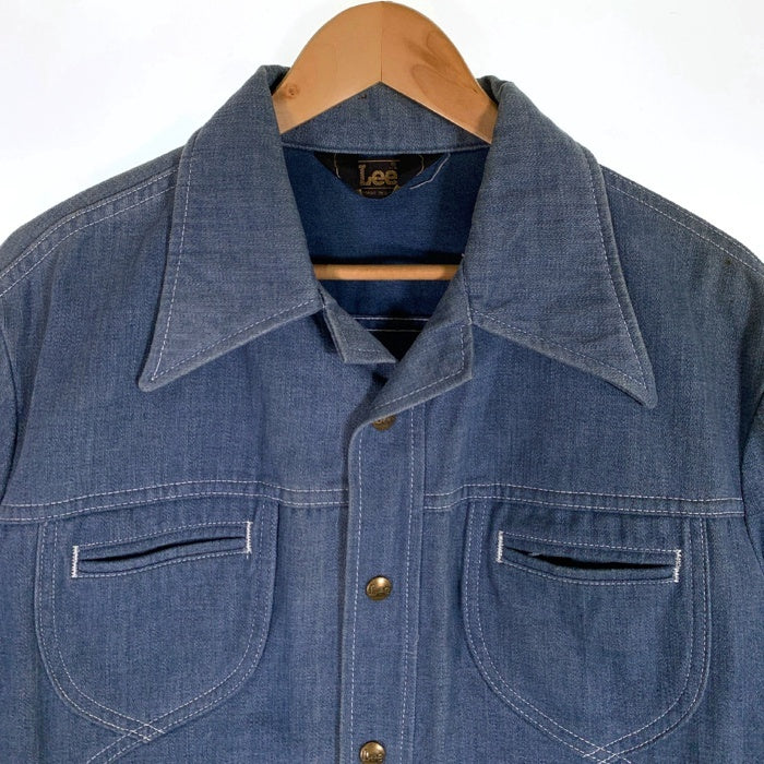 70's Lee リー コットンデニムジャケット ライトブルー USA製 スナップボタン Size L-R 福生店