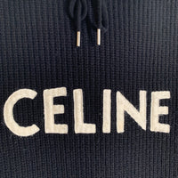 CELINE セリーヌ 21AW HOODED SWEATER IN RIBBED WOOL ニット ウール フーデッド プルオーバー パーカー フーディー ブラック 2A85W423P Size XS 福生店