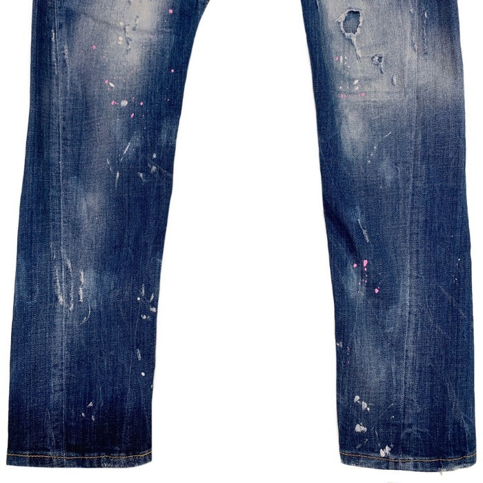 DSQUARED2 ディースクエアード SEXY TWIST JEAN セクシーツイストジーンズ ペンキ ダメージ加工 インディゴ S71LB0476 S30342 Size 44 福生店