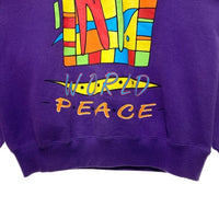 Lee リー USA製 WORLD PEACE スウェットトレーナー パープル size- 瑞穂店