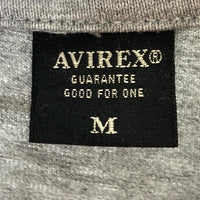 AVIREX アヴィレックス  パイルロゴ Tシャツ グレー sizeM 瑞穂店