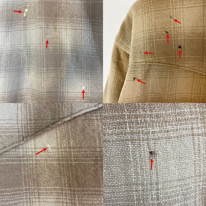 PENDLETON ペンドルトン 80's 白タグ ウール オンブレチェック ウエスタンシャツ ブラウン×ベージュ sizeL 瑞穂店
