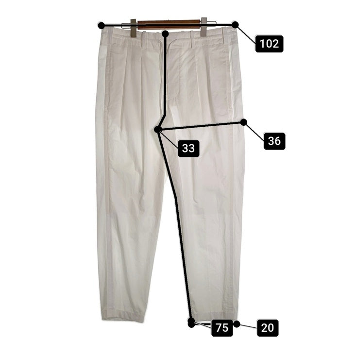 AUBETT オーベット 2タック コットン テーパードパンツ ホワイト 23-01-015 Size 4 福生店