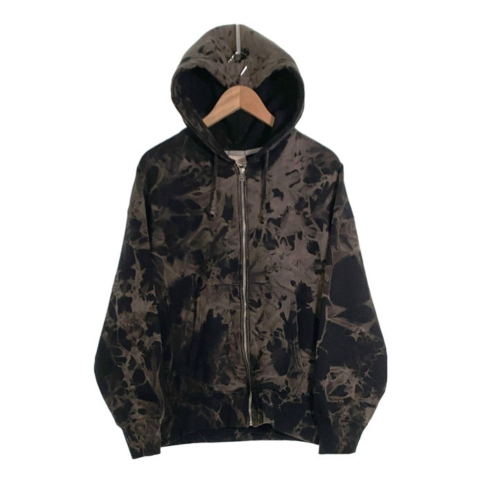 Champion チャンピオン REVERSE WEAVE リバースウィーブ ジップアップ フーディー パーカー ブラック タイダイ Size S 福生店