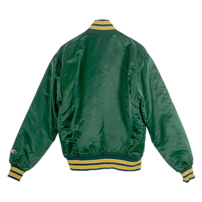 90's STARTER スターター MLB オークランド・アスレチックス ナイロンスタジャン グリーン USA製 Size L 福生店