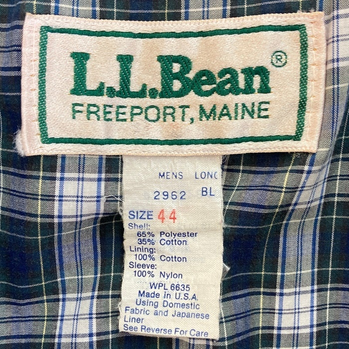 L.L.Bean エルエルビーン 80’s USA製 裏チェック スイングトップ ネイビー size44 瑞穂店