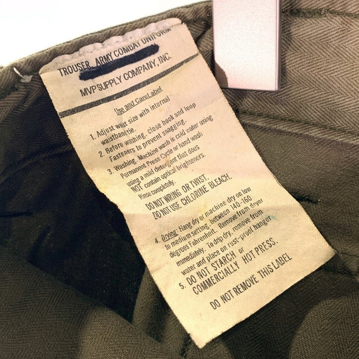 U.S. ARNY 米軍 TROUSER ARMY COMBAT UNIFORM M-44 モンキーパンツ オリーブ Size ウエスト 34 福生店