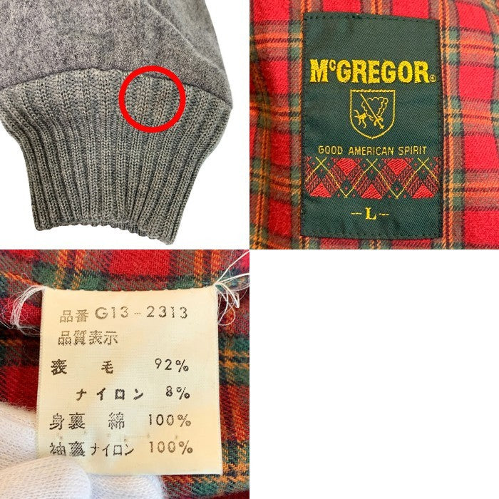 McGREGOR マクレガー G-9 ウール スウィングトップ ジップアップブルゾン グレー Size L 福生店