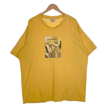 PLAYBOY プレイボーイ プリントTシャツ イエロー オールド Size XXL 福生店