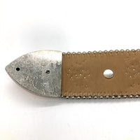 b.b.simon ビービーサイモン スタッズ レザーベルト ブルー オレンジ 6000 Size 36 瑞穂店