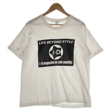 90's i-D magazine アイディーマガジン オフィシャル プリントTシャツ ホワイト Size L-XL 相当 福生店