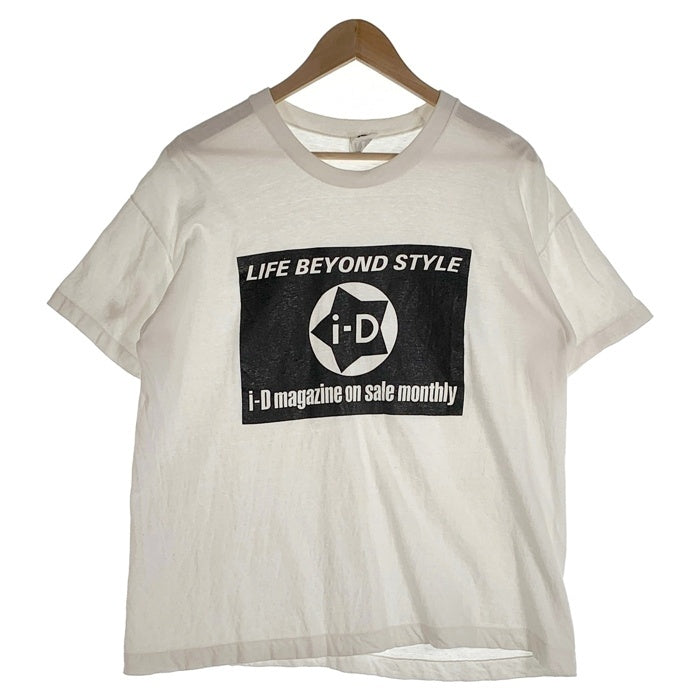 90's i-D magazine アイディーマガジン オフィシャル プリントTシャツ ホワイト Size L-XL 相当 福生店