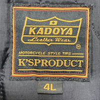 KADOYA カドヤ TR-EVO/CW2(A) ナイロン ライディングジャケット 中綿 ブラック Size 4L 瑞穂店