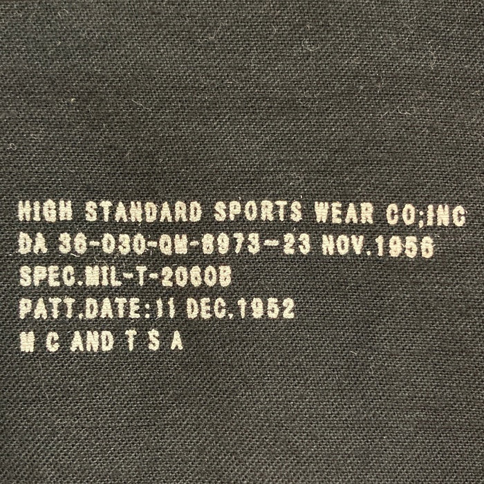 HIGH STANDARD SPORTS WEAR ハイスタンダードスポーツウェアー コットン ハーフコート ブラック sizeLARGE REGULAR※襟に毛玉あり 瑞穂店