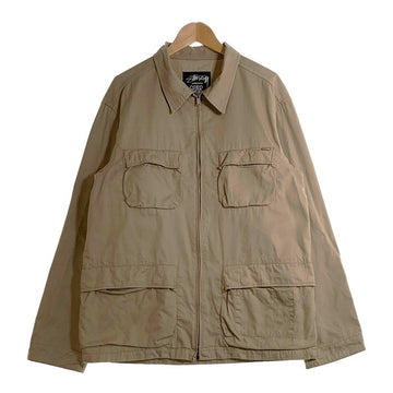 STUSSY ステューシー AUTHENTIC GEAR コットン ミリタリージャケット フィールド ベージュカーキ 中国製 Size L 福生店