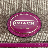 COACH コーチ F48364 フラワー シグネチャー ショルダーバッグ ベージュxピンク 瑞穂店