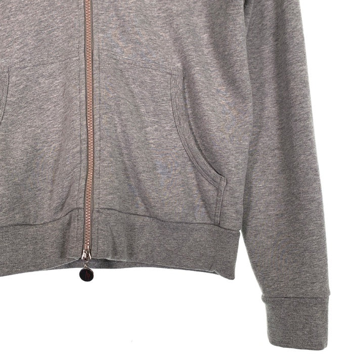 MONCLER モンクレール MAGLIA CARDIGAN ジップアップ スウェットパーカー グレー トリコロールライン ワッペン Size M 福生店