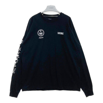 blackmeans ブラックミーンズ mine マイン ロングスリーブ プリントTシャツ ブラック Size 4 瑞穂店