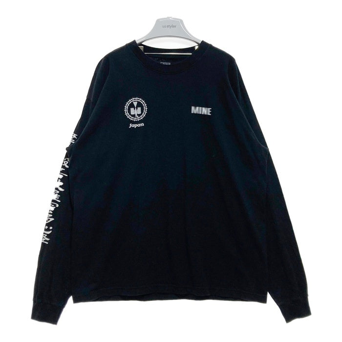 blackmeans ブラックミーンズ mine マイン ロングスリーブ プリントTシャツ ブラック Size 4 瑞穂店