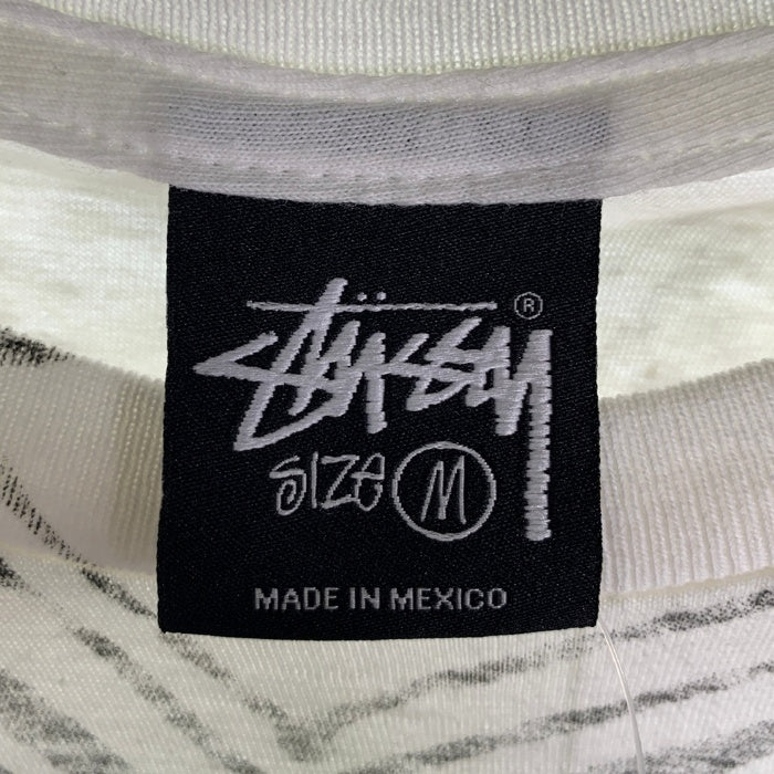 00's STUSSY ステューシー TOM TOM VTG TEE 総柄プリント Tシャツ ホワイト メキシコ製 Size M 福生店