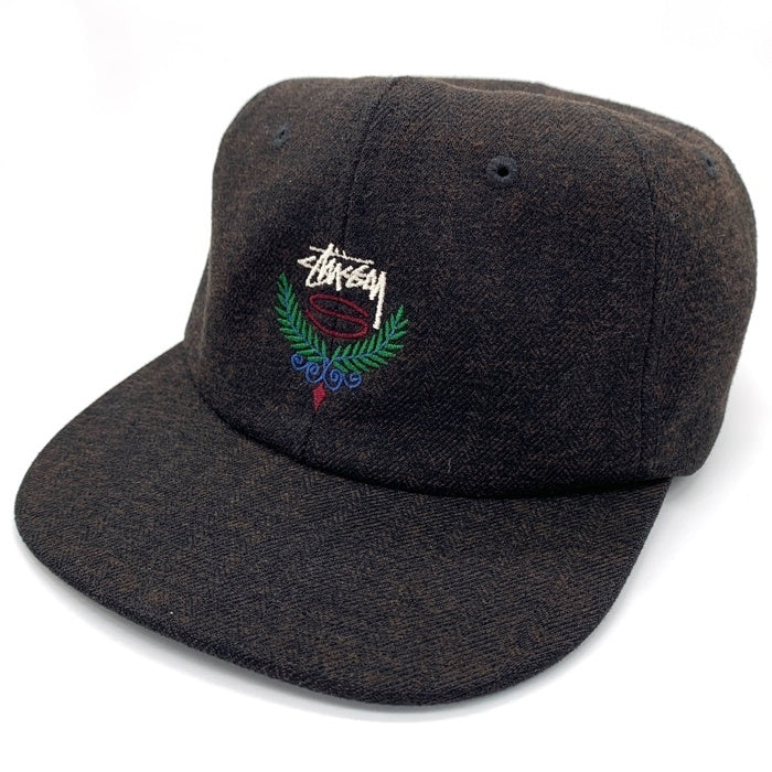 STUSSY ステューシー Big Herringbone Strapback Cap ビッグヘリンボーン ストラップバック キャップ ブラック 福生店