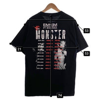EMINEM エミネム RIHANNA リアーナ 2014 THE MONSTER TOUR プリントTシャツ ブラック ALSTYLE Size L 福生店
