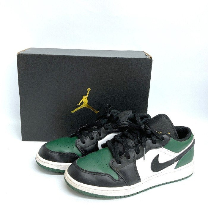 NIKE ナイキ AIR JORDAN 1 エアジョーダン1 RETRO LOW GS "GREEN TOE" 553560-371 ブラック グリーン size24cm 瑞穂店