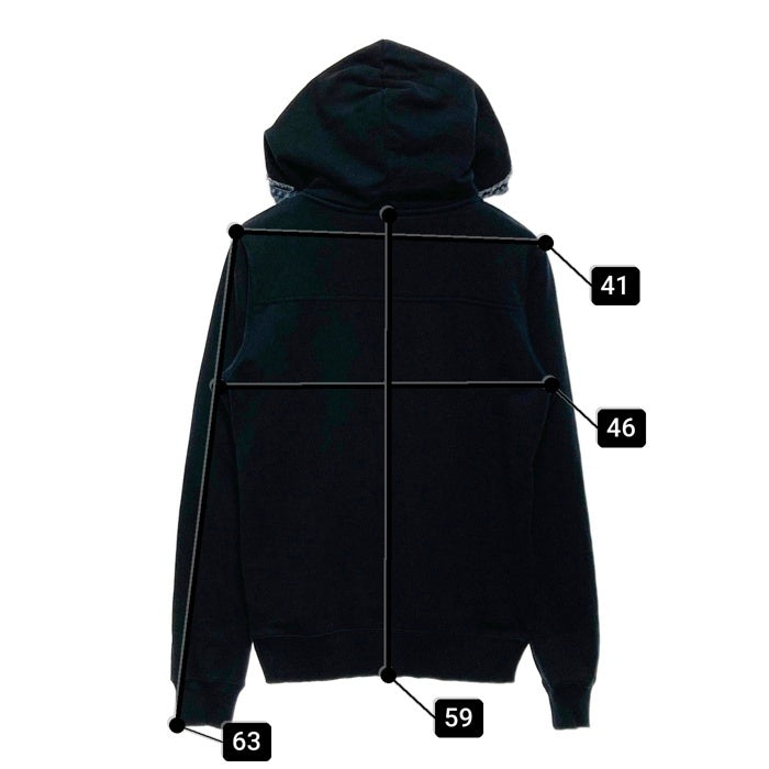 DIESEL ディーゼル  スウェットパーカー デニム フード ブラック sizeXS 瑞穂店