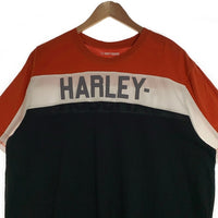 Harley-Davidson ハーレーダビッドソン ロゴワッペン Tシャツ オレンジ ホワイト ブラック Size XL 福生店