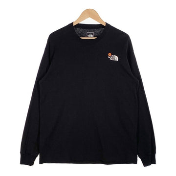 THE NORTH FACE ノースフェイス Flower Logo L/S Tee フラワー刺繡 ロゴプリント ロングスリーブTシャツ ブラック NT32341 Size L 福生店