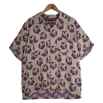 Needles ニードルズ S/S Classic Shirt-R/AC Diamond Jq. ショートスリーブ クラシックシャツ ジャカード パープル MR151 Size L 福生店