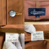 Attractions アトラクションズ コットン カバーオール ブラウン やや薄手 Size 38 福生店