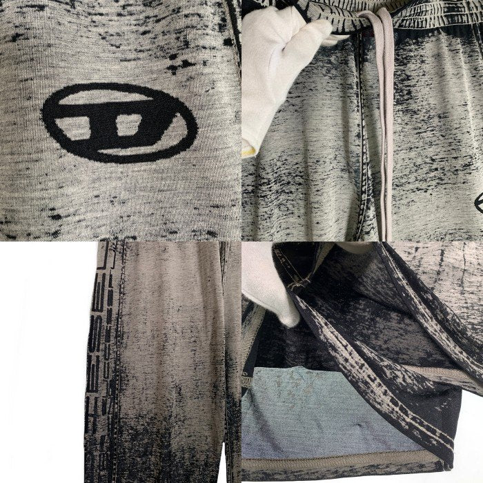DIESEL ディーゼル P-LEO DEV TROUSERS バーンアウトトラウザー スウェットパンツ コットン ポリエステル グレー やや薄手 A14750 Size L 福生店