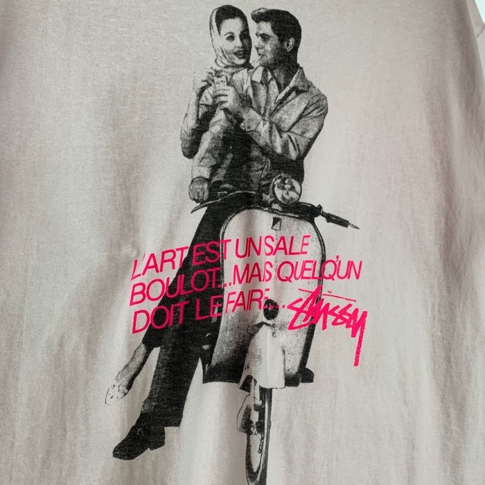 STUSSY ステューシー ローマの休日 半袖 Tシャツ ホワイト Size L 福生店