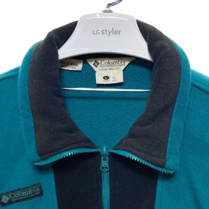 Columbia コロンビア 90's 台湾製 フリースジャケット グリーンxブラック sizeLL 瑞穂店