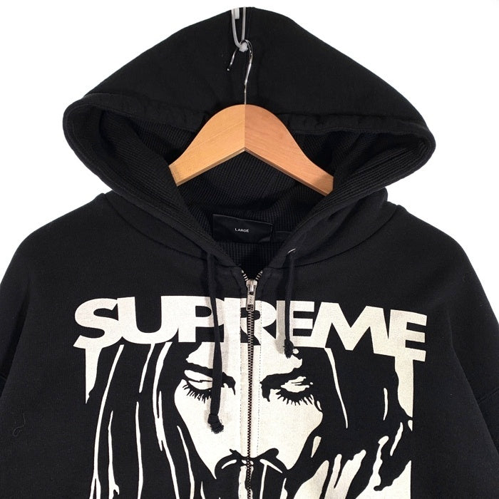 SUPREME シュプリーム HYSTERIC GLAMOUR ヒステリックグラマー 24FW Thermal Lined Zip Up Hooded Sweatshirt サーマル ジップアップ フーディー パーカー ブラック Size L 福生店
