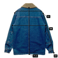 ROARK ロアーク Wrangler ラングラー Roundup Jacket デニム ボアジャケット ランチ インディゴ ブラウン RJ244 USA製 Size M 瑞穂店