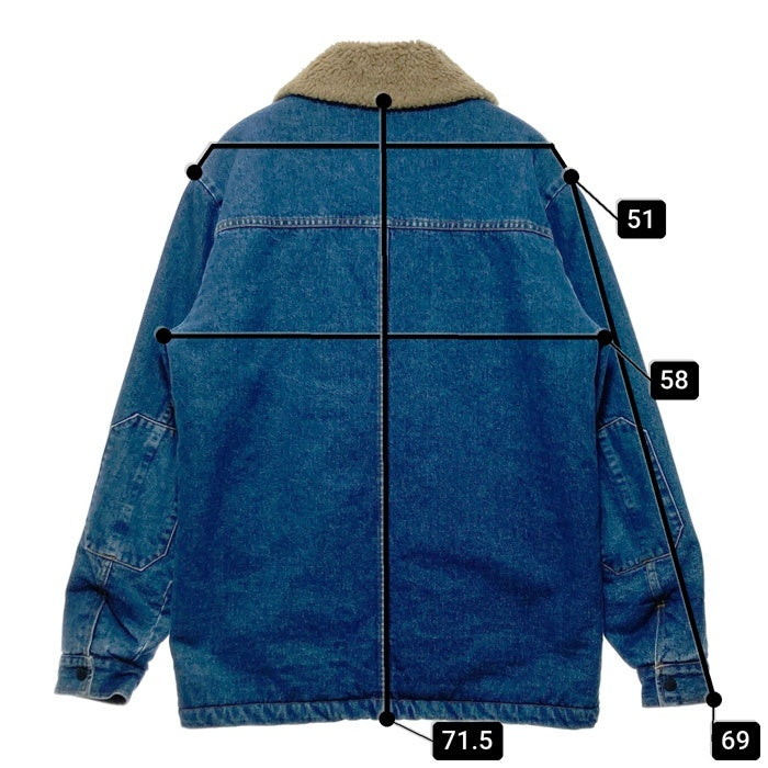 ROARK ロアーク Wrangler ラングラー Roundup Jacket デニム ボアジャケット ランチ インディゴ ブラウン RJ244 USA製 Size M 瑞穂店