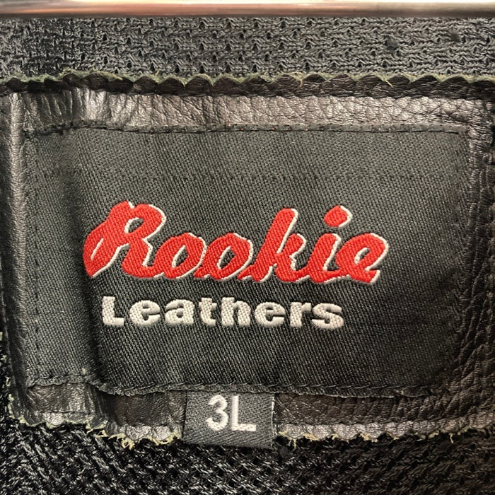 Rookie Leathers ルーキー 牛革 シングルライダースジャケット ブラック size3L 瑞穂店