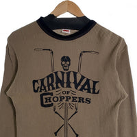 FREEWHEELERS フリーホイーラーズ Power Wear Carnival of HOPPERS クルーネックサーマルカットソー オリーブ ブラック Size M 福生店