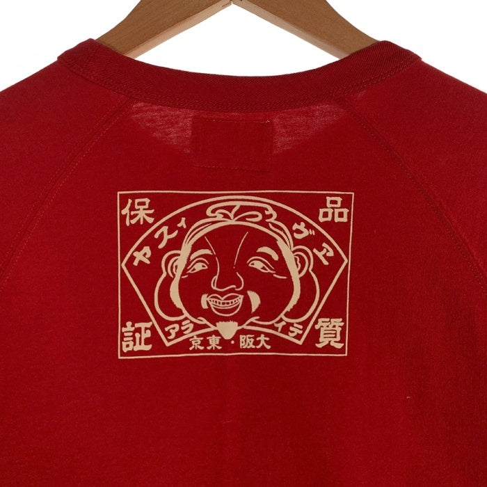 EVISU エヴィス カモメプリント ロングスリーブTシャツ ラグラン レッド Size 38 福生店