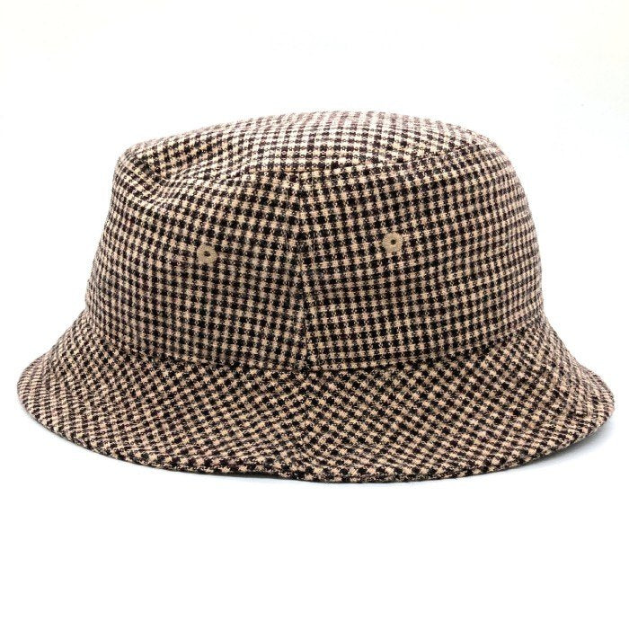 STUSSY ステューシー 1321052 WOOL CHECK BIG STOCK BUCKET HAT ウール チェック ビッグ ストック バケットハット ピンクベージュ sizeL/XL 瑞穂店