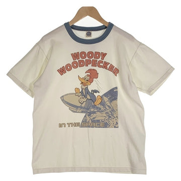 TOYS McCOY トイズマッコイ WOODY WOODPECKER ウッディーウッドペッカー プリントTシャツ オフホワイト ブルー TMC2408 Size L 福生店
