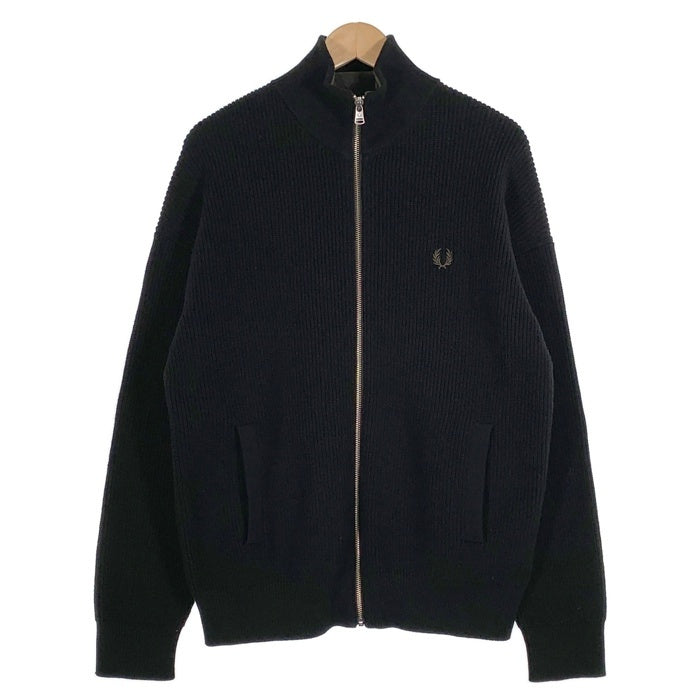 FRED PERRY フレッドペリー ジップアップニットセーター ブラック FZ3255 Size M 福生店