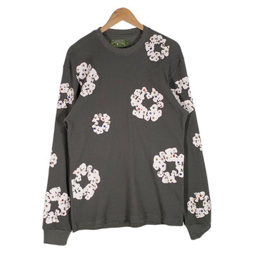 DENIM TEARS デニムティアーズ RHINESTONE COTTON WREATH THERMAL ラインストーンコットンリース サーマルカットソー チャコールグレー Size M 福生店