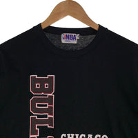 90's NBA CHICAGO BULLS シカゴブルズ プリント Tシャツ ブラック 日本製 Size 160 (S相当) 福生店