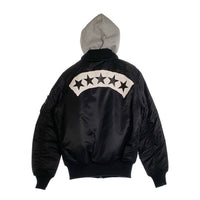 glamb グラム ALPHA アルファ MA-1 フライトジャケット スウェットフード ブラック GB15WT/JKT20 Size L 福生店