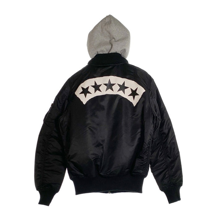glamb グラム ALPHA アルファ MA-1 フライトジャケット スウェットフード ブラック GB15WT/JKT20 Size L 福生店