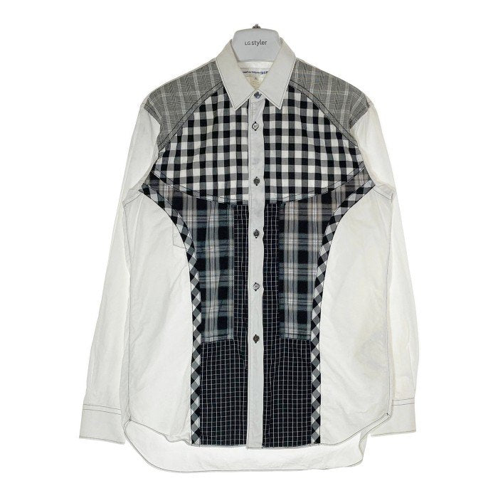 COMME des GARCONS SHIRT コムデギャルソンシャツ W20045 12AW フランス法人 デザインシャツ ホワイト sizeS 瑞穂店