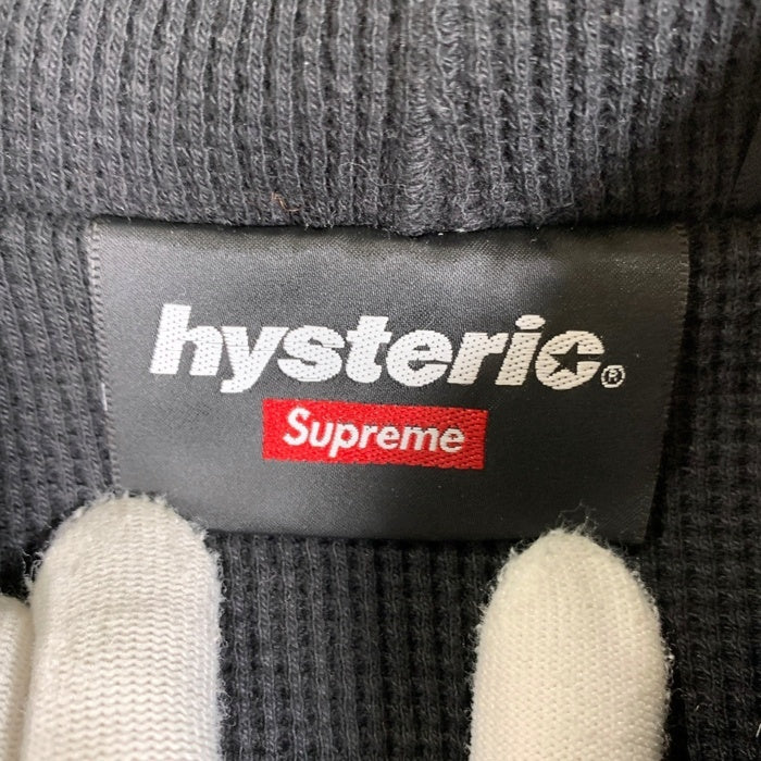 SUPREME シュプリーム HYSTERIC GLAMOUR ヒステリックグラマー 24FW Thermal Lined Zip Up Hooded Sweatshirt サーマル ジップアップ フーディー パーカー ブラック Size L 福生店
